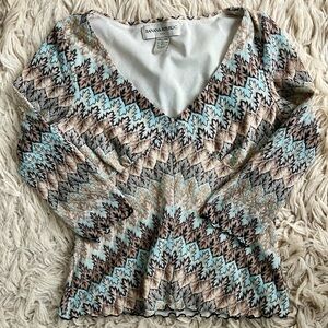 Banana Republic southwestern patterned V-Neck Women's Top